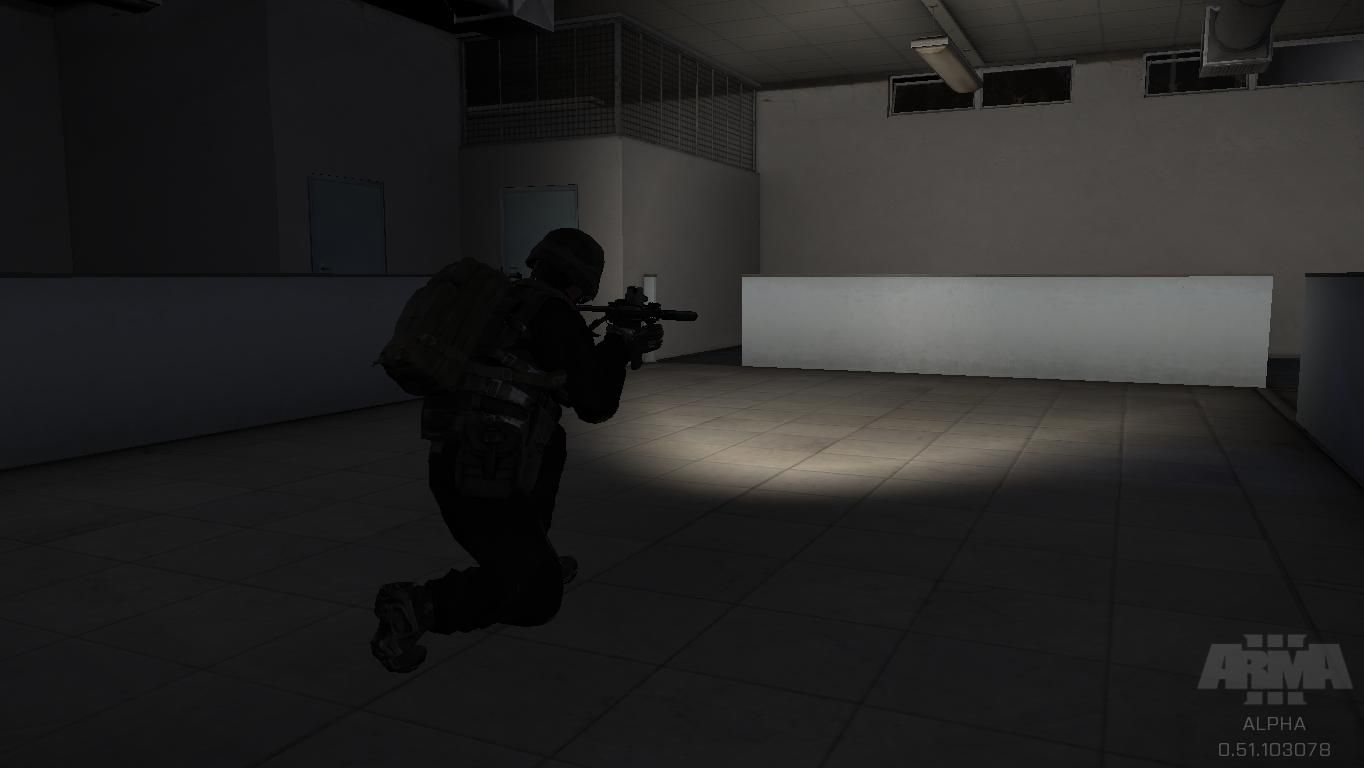 ArmA 3: SWAT team with flashlight