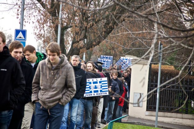 Отчет: Акция протеста в поддержку Ивана Бухта и Мартина Пезлар